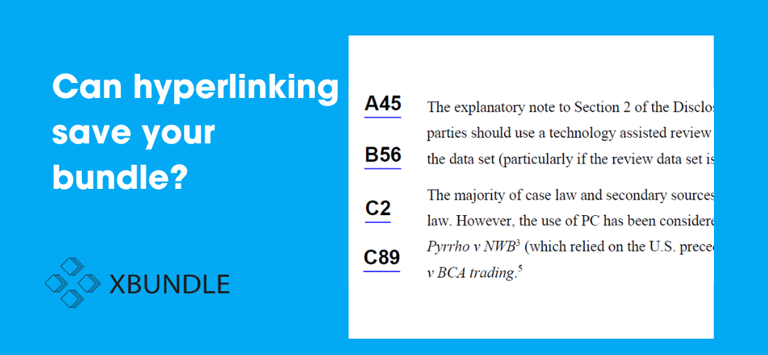 Cross-referencing: Can Hyperlinking Save your bundle?